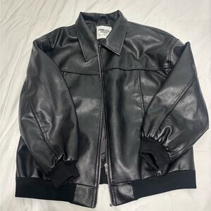 Princess Polly goldsmith faux leather bomber jacket